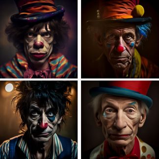 Rolling Stones as Clowns