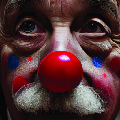 Brilliant prints, Albert Einstein as a clown, actual size, limited art print for sale