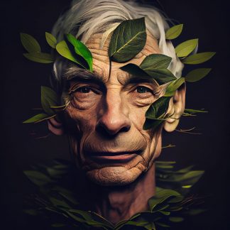 Brilliant prints Charlie Watts with leaves limited art print for sale