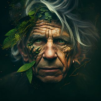 Brilliant prints Keith Richards with leaves limited art print for sale
