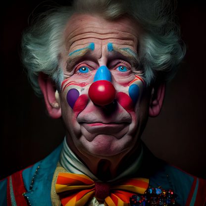 Brilliant prints Prince Charles as a clown limited art print for sale