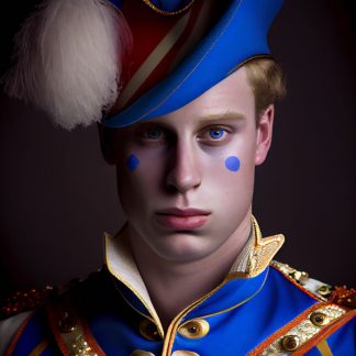 Brilliant prints Prince William as a clown limited art print for sale