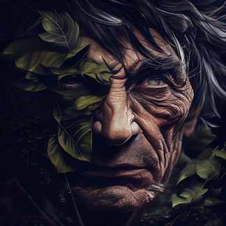 Brilliant prints Ronnie Wood with leaves limited art print for sale