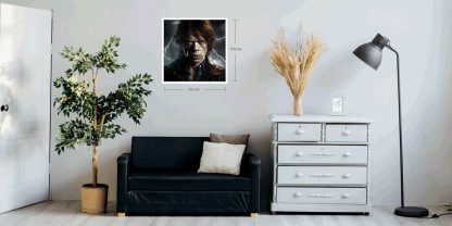 Brilliant prints, Mick Jagger as a Rock God, limited edition fine art prints for sale, in-situ image