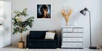 brilliant-prints-Ronnie-Wood-Rolling-Stones-as-a-rock-god-fine-art-print-for-sale-in-situ-image
