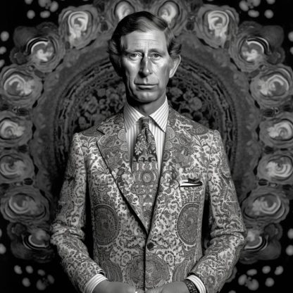 Brilliant Prints, Charles III Shown as a 1960s Hippy, limited edition fine art prints for sale