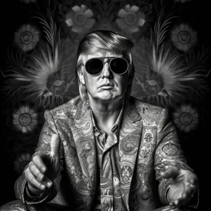 Brilliant Prints, Donald Trump Shown as a 1960s Hippy, limited edition fine art prints for sale