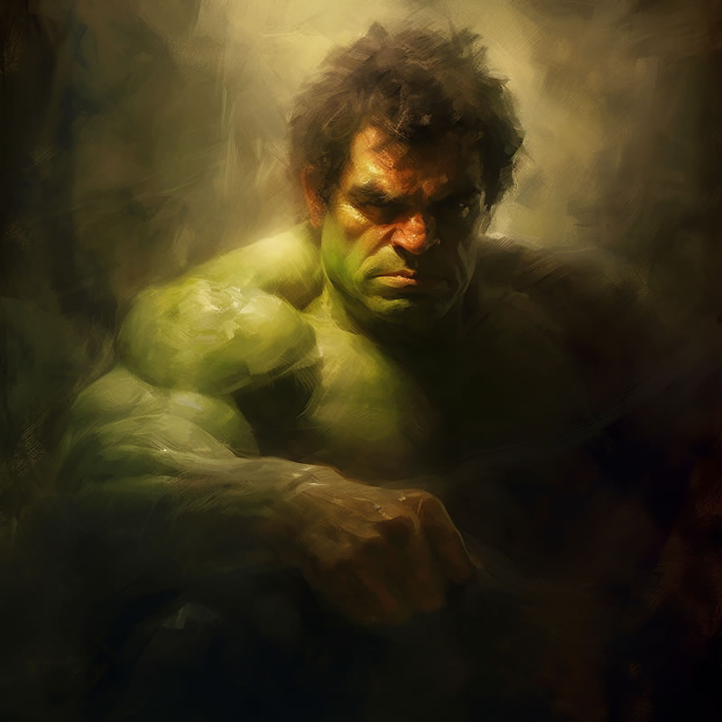 Brilliant Prints, The Hulk as painted by Rembrandt, limited edition fine art prints for sale