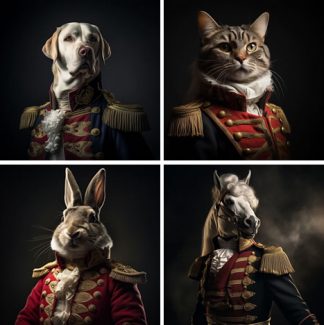 Animals Dressed as Napoleon Bonaparte
