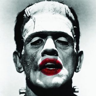 A limited edition fine art print portrait of Frankenstein wearing lipstick