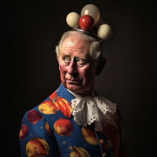 Brilliant prints Prince Charles as a clown #2 limited art print for sale