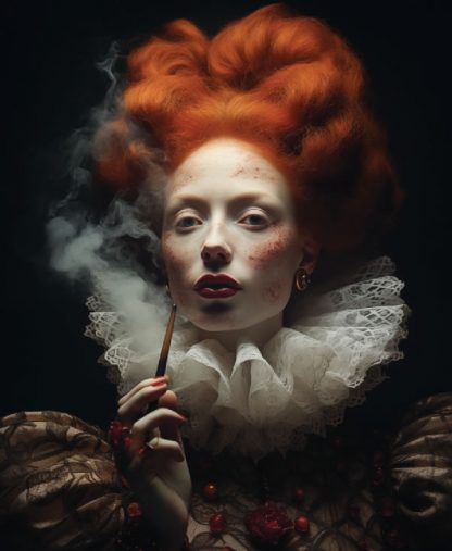 Brilliant prints, Queen Elizabeth I, smoking limited edition huge print main photo