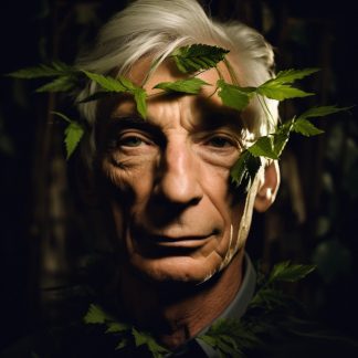 Brilliant prints Charlie Watts with leaves version 2 limited art print for sale