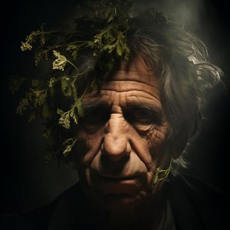 Brilliant prints Keith Richards with leaves version 2 limited art print for sale
