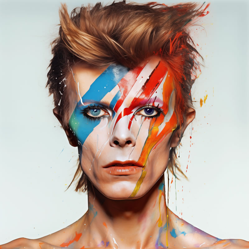 Brilliant prints David Bowie impasto main image